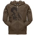 thumbnail image 1 of Jimi Hendrix - Flocked Portrait Zip Hoodie - Medium, 1 of 1