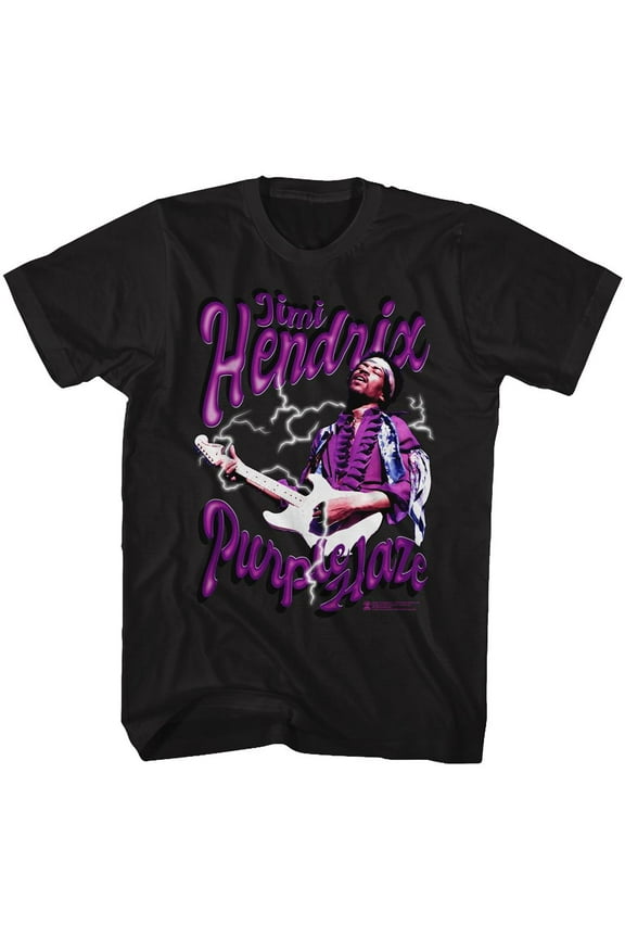Jimi Hendrix Hazy Black Adult T-Shirt