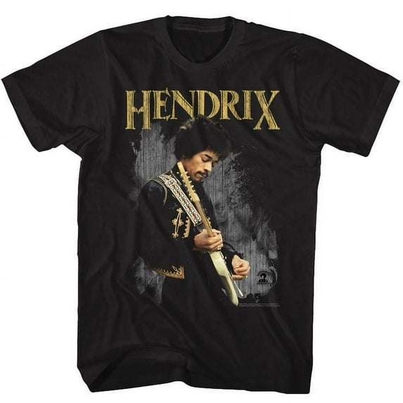 Jimi Hendrix Hendirx Black Adult T-Shirt Xlt