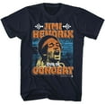 thumbnail image 1 of Jimi Hendrix In Concert Poster Navy Adult T-Shirt, 1 of 2