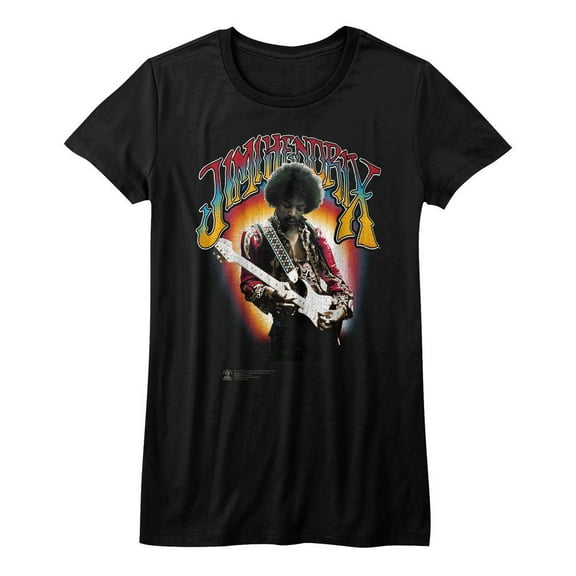 Jimi Hendrix Jimi Hendrix Black Junior Women's T-Shirt