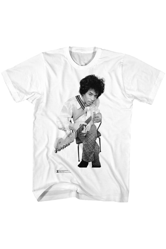 Jimi Hendrix Jimi Hendrix White Adult T-Shirt