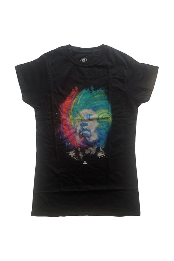 Jimi Hendrix Ladies T-Shirt: Galaxy (Large)
