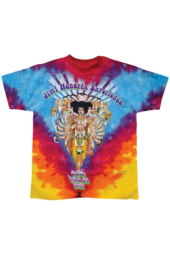 Men's Jimi Hendrix Axis Bold As Love Tie Dye T-shirt Medium Multi
