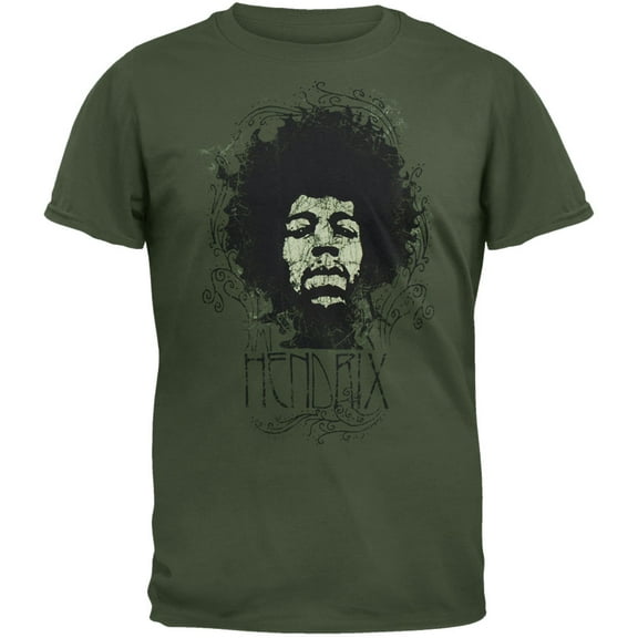 Jimi Hendrix Men's Face Soft Short Sleeve T Shirt