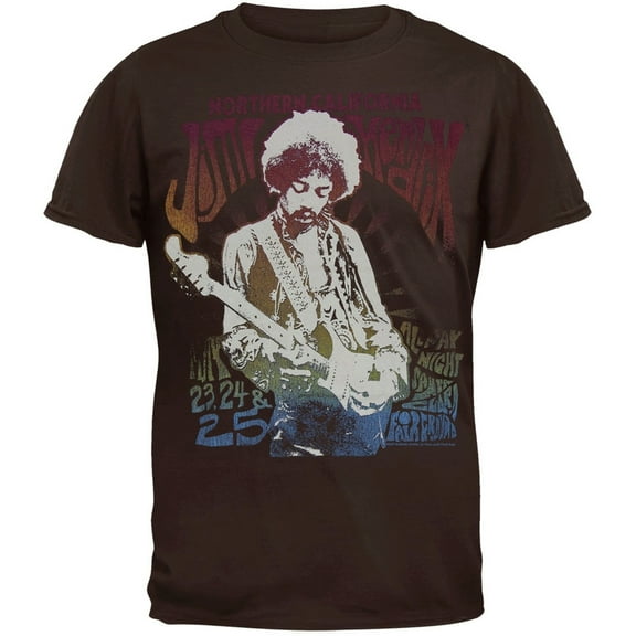 Jimi Hendrix Men's Northern California Soft Short Sleeve T Shirt