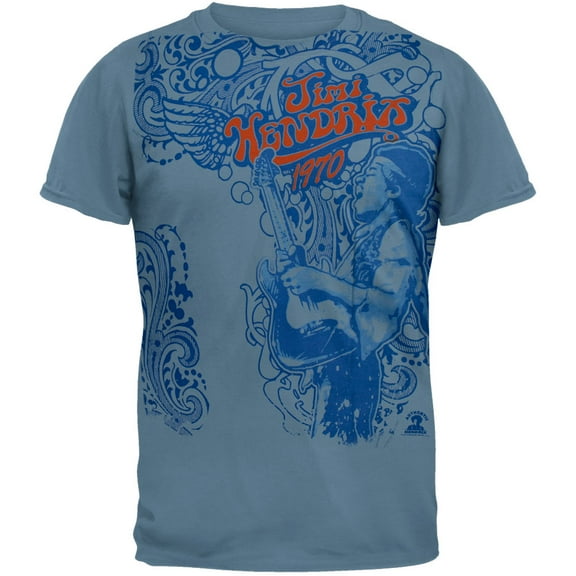 Jimi Hendrix Men's Paisley Haze Soft Short Sleeve T Shirt