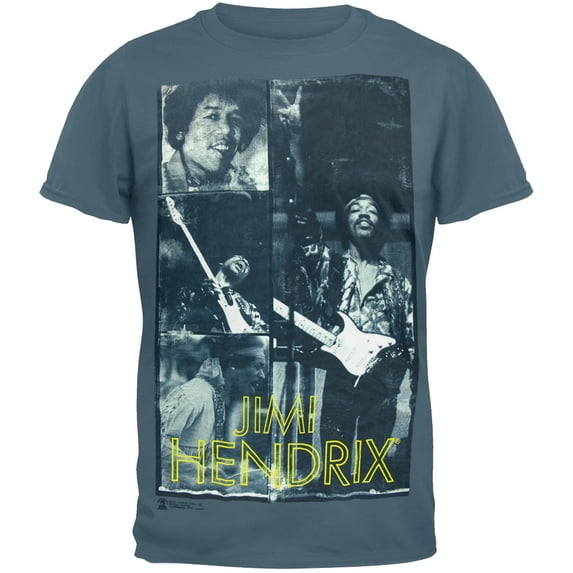 Jimi Hendrix Men's Photo Collage Short Sleeve T Shirt