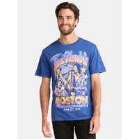 Men's Jimi Hendrix 1970 Boston Concert Graphic T-Shirt (Navy Mineral Wash)