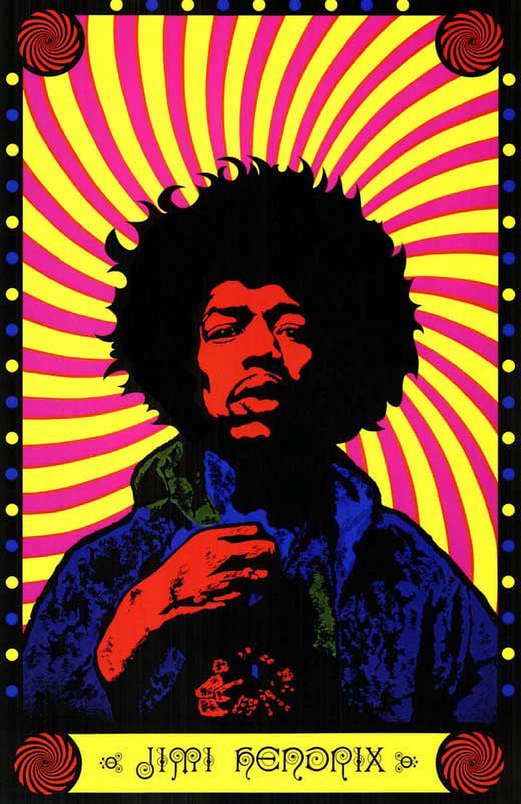 Jimi Hendrix Poster 24x36 & Wall Art | Walmart - Walmart.com