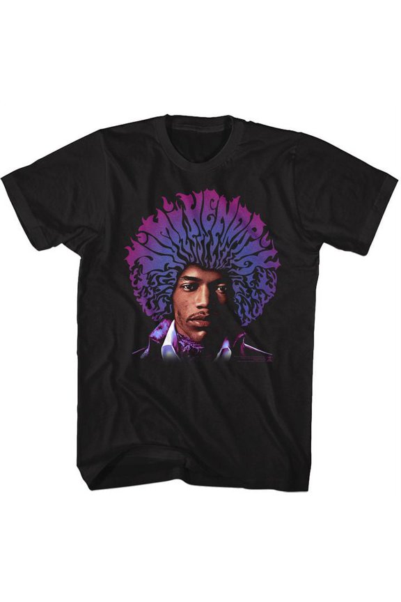 Jimi Hendrix Name Fro Black Adult T-Shirt