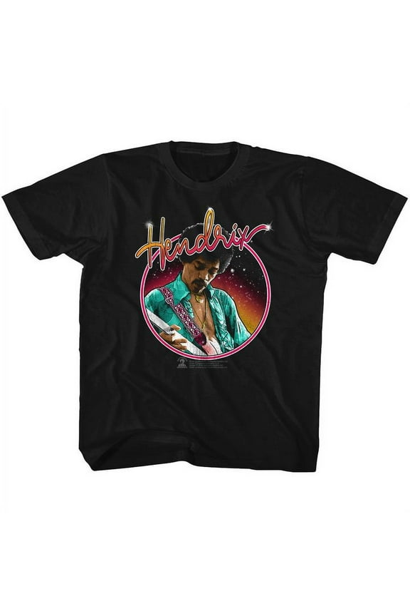 Jimi Hendrix Neon Black Toddler T-Shirt
