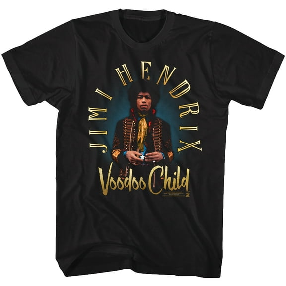 Jimi Hendrix Newdoo Child Black Adult T-Shirt