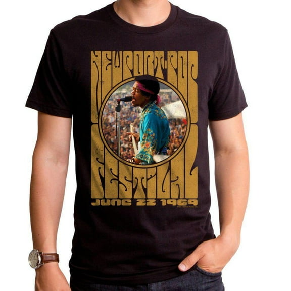 Jimi Hendrix Newport Pop Short-Sleeve Men's Crew