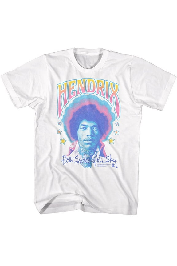 Jimi Hendrix Pastel Both Sides White T-Shirt