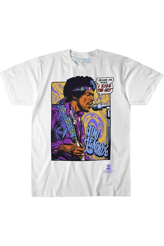 Men's Jimi Hendrix Hendrix Pop Art T-shirt XX-Large White