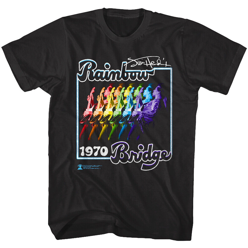 Jimi Hendrix Rainbow Bridge 1970 Men's T Shirt Guitar Rock Star Iconic ...