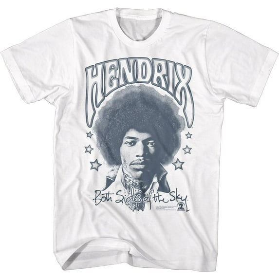 Jimi Hendrix Sides Of The Sky White Adult T-Shirt 4Xl