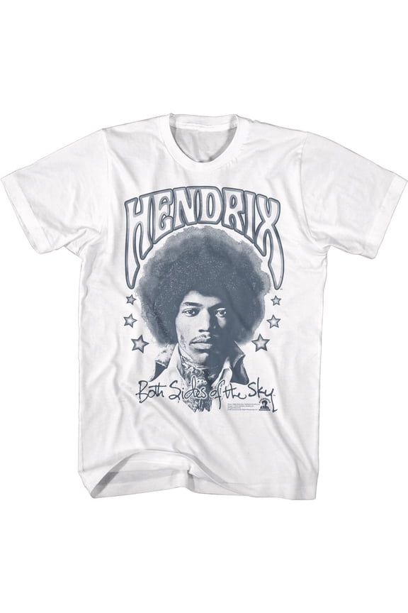 Jimi Hendrix Sides Of The Sky White Adult T-Shirt