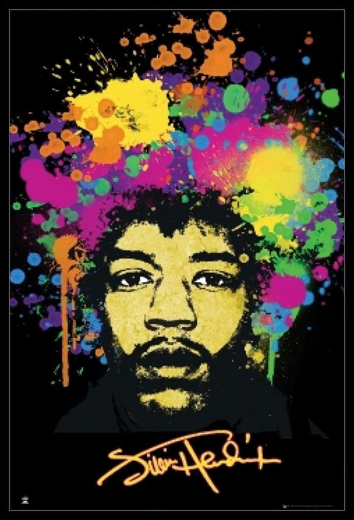 Jimi Hendrix - Splatter Poster (24 X 36)