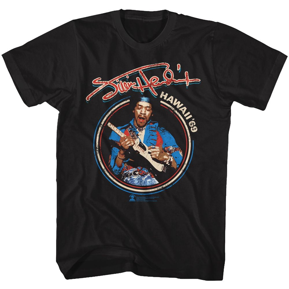 Jimi Hendrix Hawaii 69 Black Adult T-Shirt 4Xl - Walmart.com