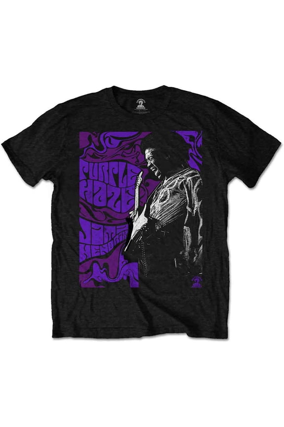 Jimi Hendrix Unisex T-Shirt Purple Haze (Large)