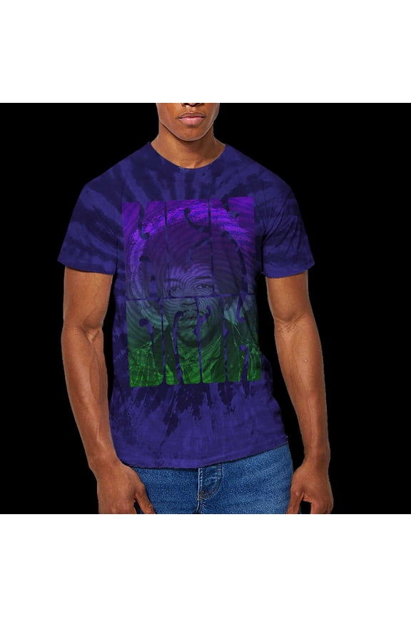 Jimi Hendrix Unisex T-Shirt Swirly Text (Wash Collection) (Medium)