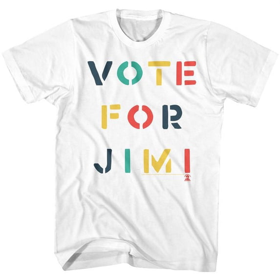 Jimi Hendrix Vote White Adult T-Shirt 6Xl