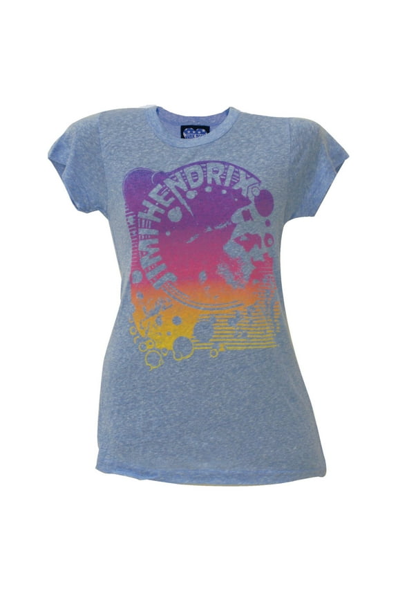 Women's Juniors Psychedelic Profile Short Sleeve T Shirt