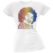 Jimi Hendrix Womens Juniors Rainbow Jimi Short Sleeve T Shirt