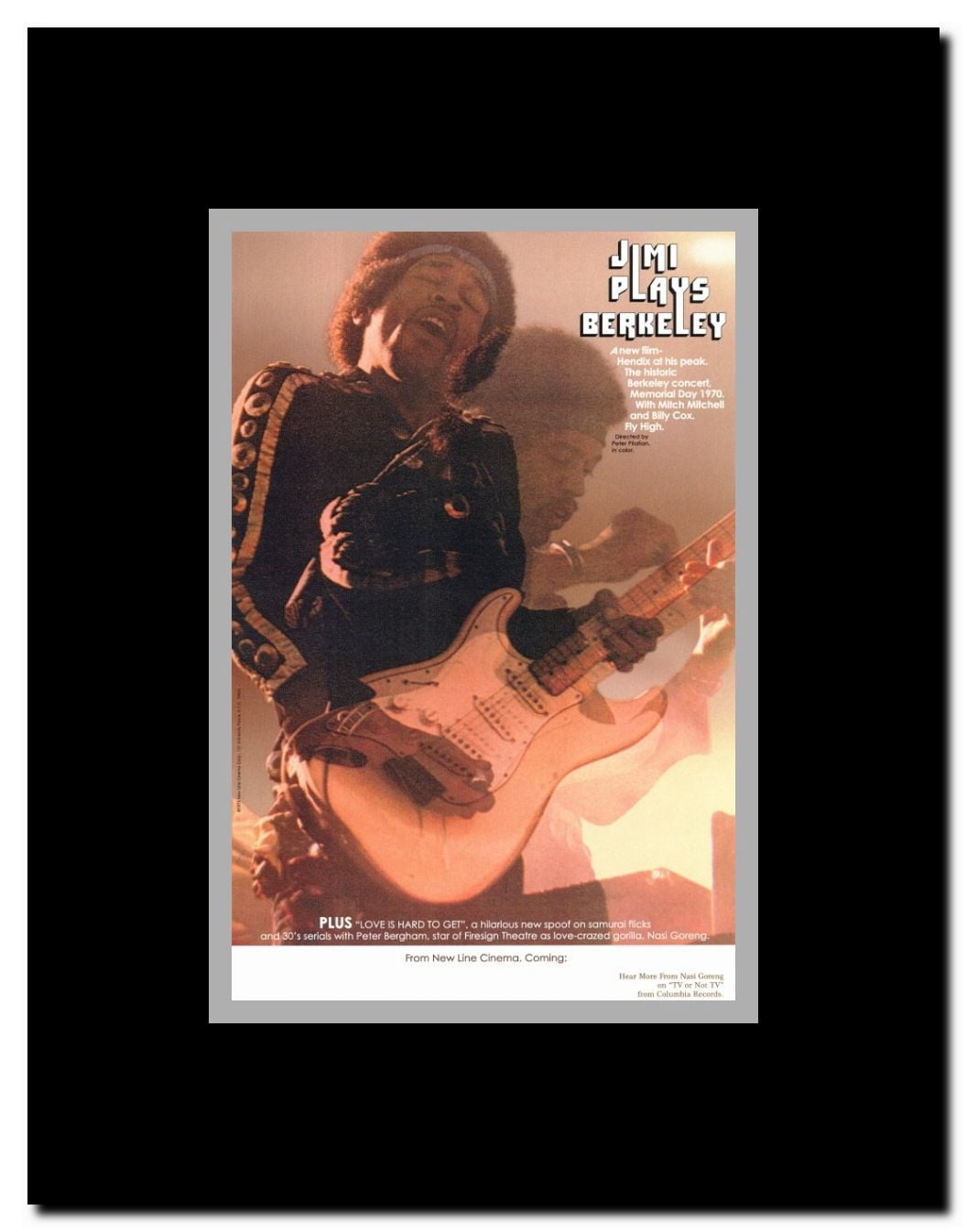Jimi Plays Berkeley Framed Movie Poster