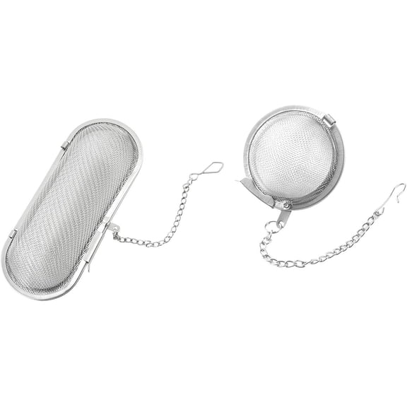 Jimin 2 Piece Spice Strainer, Tea Strainer Large, Spice Strainer For Cooking,Stainless Steel Tea Egg,Tea Strainer Stainless Steel ,For Loose Tea Spices And Spices(Rectangular, Circular)