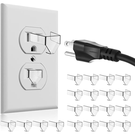 Jimin 20 Pcs 3 Prong Loose Outlet Fix Plug, Socket Outlet Tightener Insert, Socket Extender Prevent Loose Socket, Fix Loose Socket Outlet Plug, Won't Easily Fall Out or Cut Off Electricity