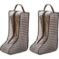 thumbnail image 1 of Jimin 2pcs Boot Bag Shoe Bag Boot Storage Riding Boot Bag Shoe Bag Travel Portable Boot Bag Dustproof Suitable for Home and Travel with Carry Handles at the Top, Bronze, Shoe Storage Bag, 1 of 6