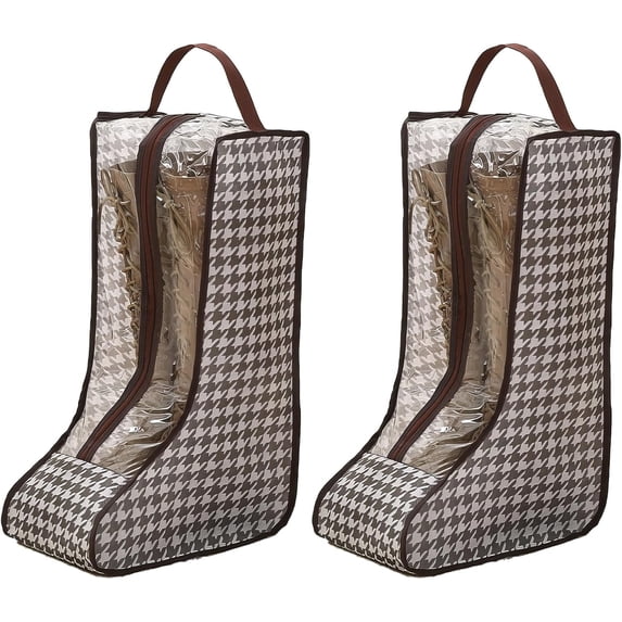 Jimin 2pcs Boot Bag Shoe Bag Boot Storage Riding Boot Bag Shoe Bag Travel Portable Boot Bag Dustproof Suitable for Home and Travel with Carry Handles at the Top, Bronze, Shoe Storage Bag