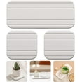 thumbnail image 1 of Jimin 3PCS Water Absorbing Stone Tray for Sink, Diatomaceous Earth Stone Drying Tray, Fast Drying Stone Soap Tray & Toothbrush Holders for Bathroom Counter, 1 × Stone Tray, 2 × Stone Coasters, 1 of 7