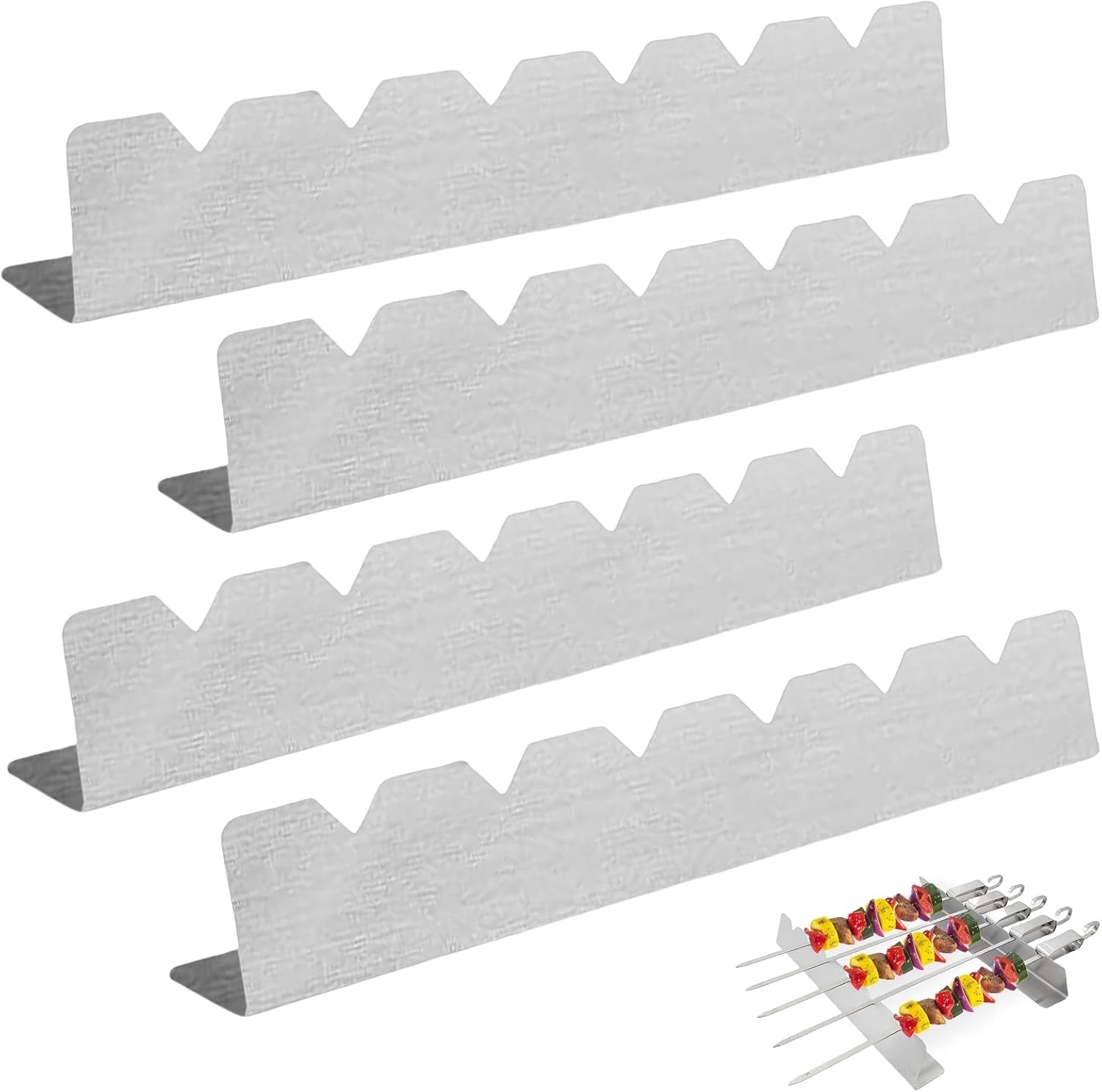 Jimin 4-Piece Grill Spikes Rack: BBQ Bracket for 6-Spikes, Stainless ...