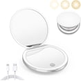 thumbnail image 1 of Jimin Compact Mirror with Light, 1X/3X Magnification LED Pocket Mirror with USB Data Cable,Mini Mirror for Purse, Pocket,Travel and Present, 1 of 7