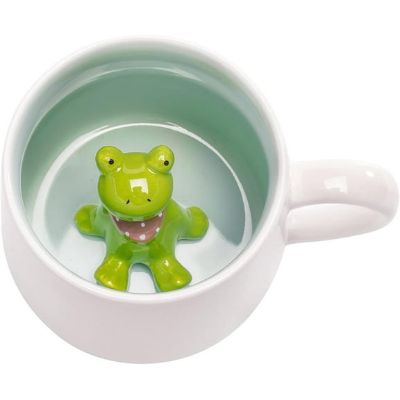 Jimin Cute Frog Mug,3D Animal Ceramic Coffee Tea Cup,Graduation Birthday Gifts Valentines Mothers Day Easter Christmas for Women Men Mum Her Girl Boy Kid Teacher Friend