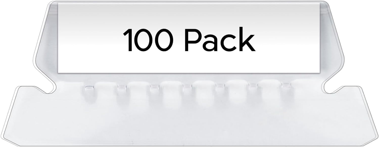 JINGIHE Hanging File Folder Tabs - 100 Sets of File Labels for File ...
