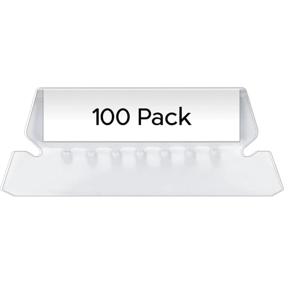 JINGIHE Hanging File Folder Tabs - 100 Sets of File Labels for File Folders - 2" Tabs and Inserts for Hanging Files