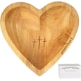 thumbnail image 1 of JINGIHE Heart Prayer Bowl,Heart Shaped Wooden Bowl,Wood Decorative Bowls, 1 of 7