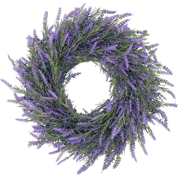 Jimin Lavender Wreath for Front Door 22 inch Spring/Summer Wreaths for Front Door, Front Door Wreaths for All Seasons for Indoor Outdoor Home Wall Window Farmhouse Decor for Wedding