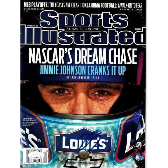 Jimmie Johnson signed 2008 Sports Illustrated magazine JSA