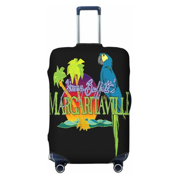Jimmy Buffett Margaritaville Luggage Cover Approved Travel Suitcase Protector Elastic Washable Baggage Covers For 25-28 Inch Luggage