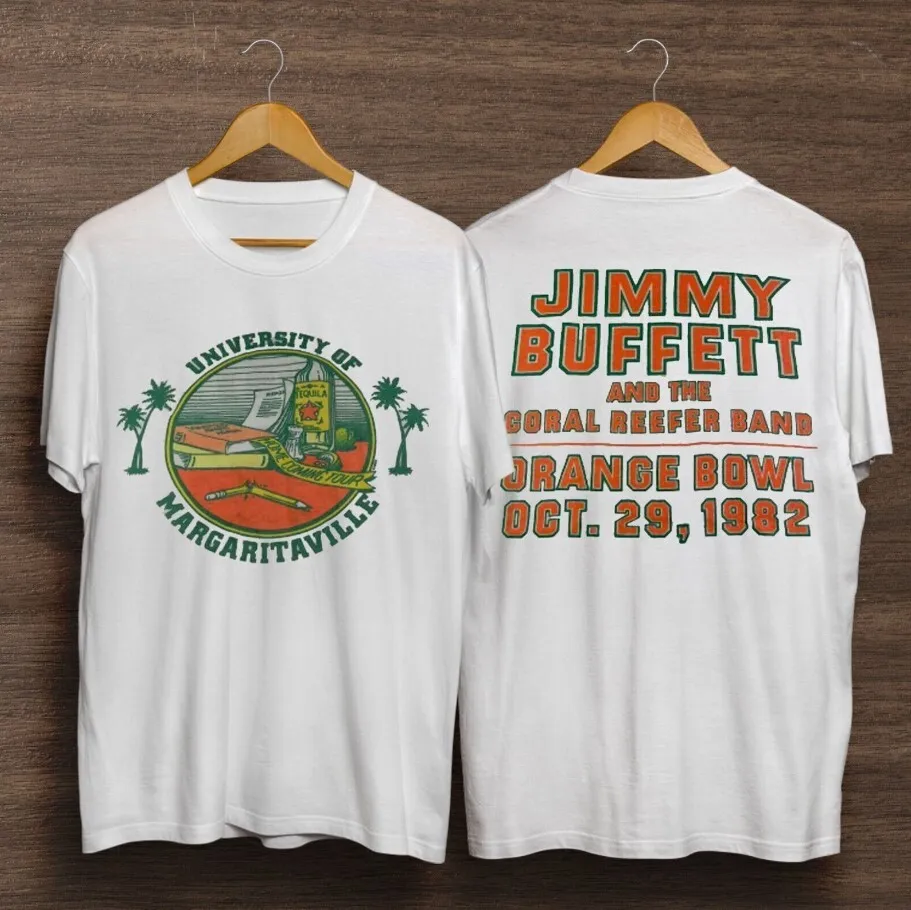 Jimmy Buffett of Margaritaville Concert Tour 80s TwoSided Shirt