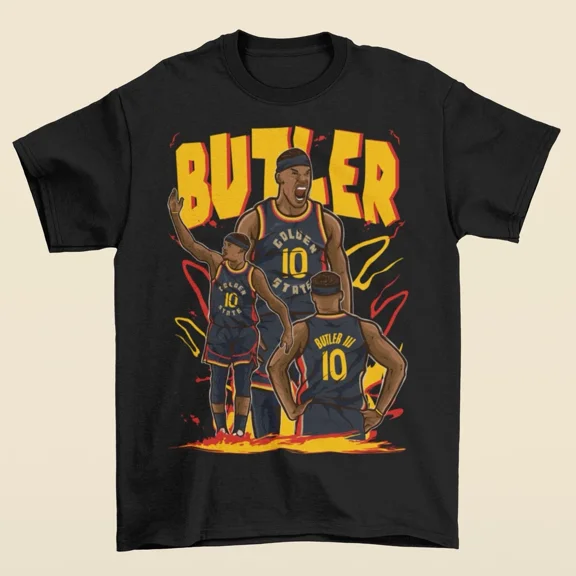 Jimmy Butler III Cartoon Style Golden State Basketball T-Shirt