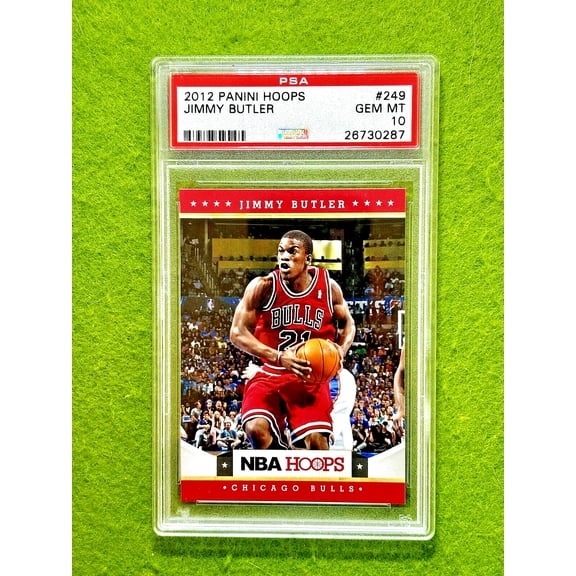 Jimmy Butler PSA 10 ROOKIE CARD Jersey #21 BULLS RC 2012 Panini NBA Hoops HEAT