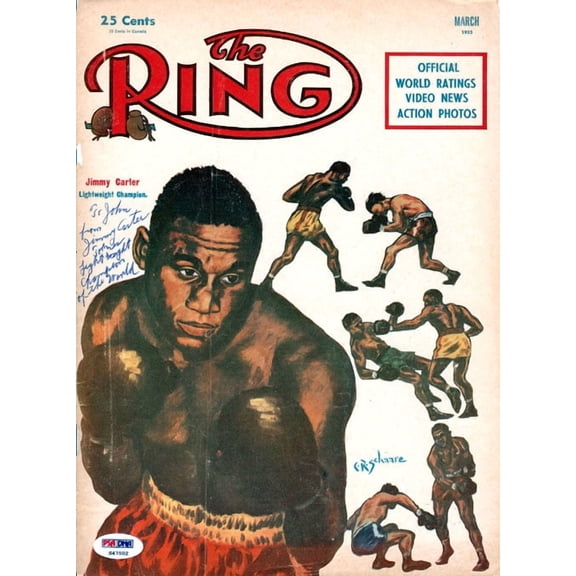 Jimmy Carter Autographed The Ring Magazine Cover "To John" PSA/DNA #S47502