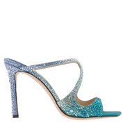 Jimmy Choo Anise 95 Crystal-Embellished Mules, Brand Size 36.5  US Size 6.5